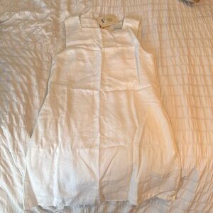 Posse White Linen Shift Dress